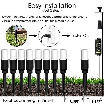 EAGLOD Low Voltage Landscape Lights LED Well Lights,3W Landscape Lighting  with Connectors IP67 Waterproof Outdoor In-Ground Lights Warm White for