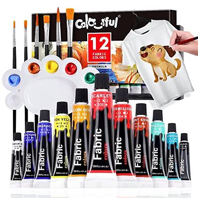  Incraftables Kid Paint Set. Non Toxic Finger Paint for Kids  with Apron, Palette, Brushes, Textured Tools, Stamps & Sponge Brushes.  Washable Paint Set for Adults & Kids Age 3+ for DIY