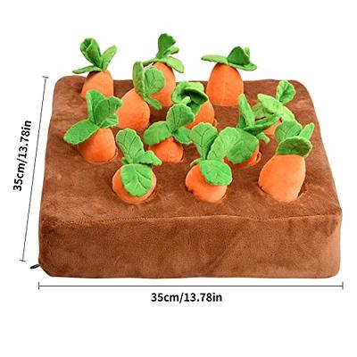 Interactive Dog Hide Seek Toys Carrot Snuffle for Dogs Plush Puzzle Toys 2  in 1