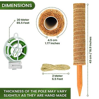 Moss Pole for Plants Monstera - 51.1” Stackable Plant Poles for Potted Plants  Indoor and Outdoor (4 Pcs) – 16.9” Long Natural Coir Moss Sticks with  Garden Twist Ties and Jute Rope - Yahoo Shopping