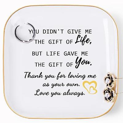 Piudee Step Mom Gifts for Bonus Mom Jewelry Dish Ring Dish Tray for Mother  in Law