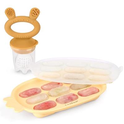 JEXFUN Baby Fruit Food Feeder Pacifier & Freezer Tray Set