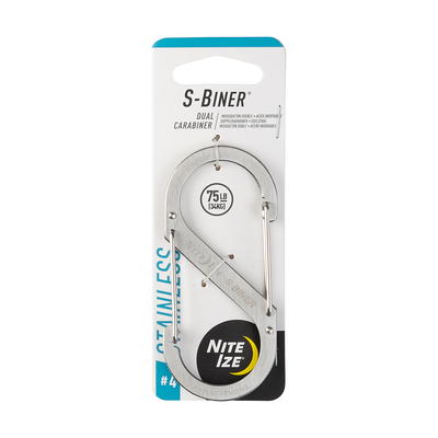 Nite Ize S-Biner Size-4 Dual Carabiner, Strong Plastic, Coyote