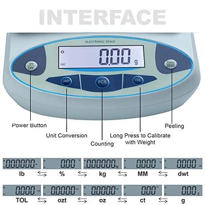 RESHY Lab Scale 2000g x 0.01g High Precision Digital Analytical 0.01g  Accuracy Balance Laboratory Lab Precision Scale Scientific Scale Jewelry  Scale Digital Kitchen Food Scale - Yahoo Shopping