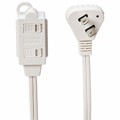 Basics 10-Foot Extension Cord - 13 Amps, 125V - White