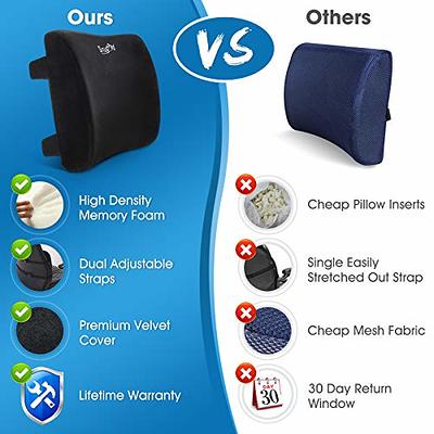 Sweet Home Collection Crushed Memory Foam Tufted Chair Cushion Non Slip Microdot Rubber Back, Black, 6 Pack