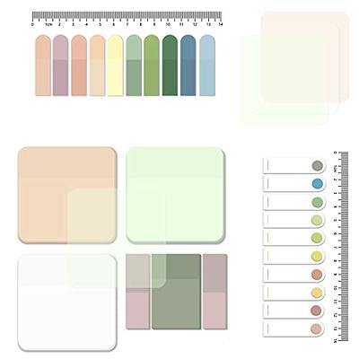 50pcs Transparent Sticky Notes - 3x3 Inch Clear Sticky Notes Waterproof  Self-Adhesive Translucent Sticky Note Pads For Books Annotation School &  Office