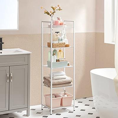 AMBIRD Over The Toilet Storage, 3-Tier Bathroom Organizer Over Toilet with  Sturdy Bamboo Shelves,Multifunctional Toilet Shelf,Easy to Assemble and