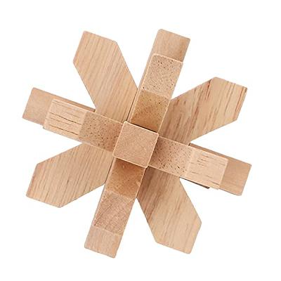 Disentanglement Puzzle Wooden Lock Brain Teaser Game Interlocking Brain  Teaser