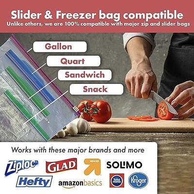 Clear Storage Bag Organizer Box. Organize Food & Storage Bags in Drawer or  Wall. Fits All Zip and Slider Quart Sandwich Snack Sizes. 