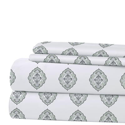 Modern Threads Printed 4 Piece Sheet Set, Claire, Queen - Yahoo