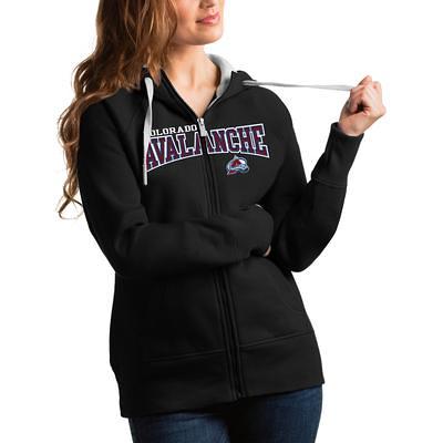 Colorado Avalanche Antigua Women's Generation Full-Zip Pullover Jacket -  Black/Charcoal