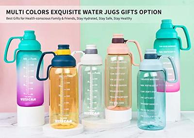 74oz Water Bottle with Straw Motivational Water Bottle with Time Marker, Large Water Bottle Water Bottle, Big Water Jug for Sports Water Bottles, with