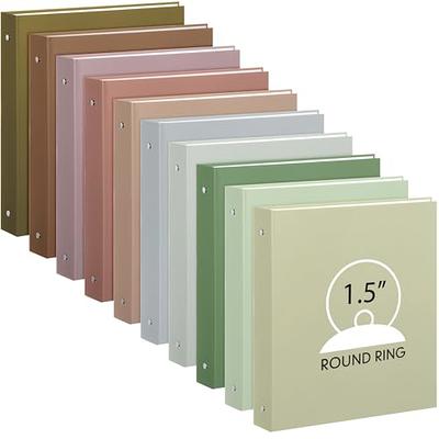 Ctosree 10 Pcs Heavy Duty 3 Ring Binder with 2 Pockets Multicolor