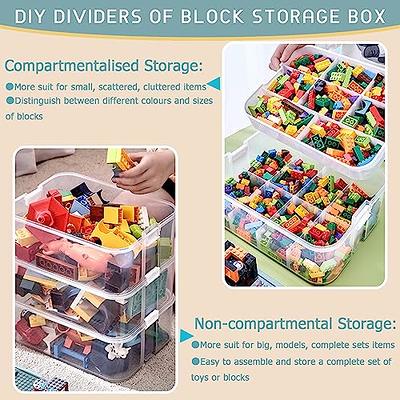 Building Blocks Classified Storage Box for Lego Toy Organizer with Lid  Stackable Portable Kids Toys Puzzle Storage Organizer
