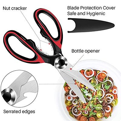 Urbanstrive Heavy Duty Kitchen Shears with Protective Sheath Kitchen Meat  Scissors, Dishwasher Safe Cooking Scissors, for Chicken, Poultry, Fish,  Herbs, Black+Red - Yahoo Shopping