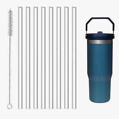 6Pcs Straw Replacement for Owala Water Bottle,Reusable Plastic Straws Clear  Drinking Straws with Cleaning Brush,Straws for tumblers Long Compatible