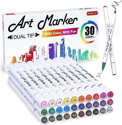 Coloring Markers Set for Adults Kids Teen 36 Dual Brush Pens Fine Tip Art  Colored Markers for Adult Coloring Books Bullet Journal School -   Denmark