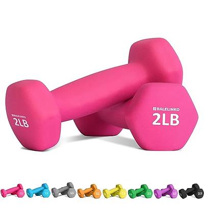 Dumbbells Fitness Dumbbell Hand Weight Dumbbell Set of 2 for Home Gym  Equipment Workouts Strength Training Free Weights for Women, Men, Seniors  and Youth Exercise Dumbbell (Color : Pink, Size : 1kg 