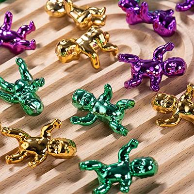 ZZYFGH 60 Mini Plastic Little Babies 12 Colors Tiny Figurines for Baby Shower Ice Cube Game, Bulk Small King Cake Dolls 1 inch