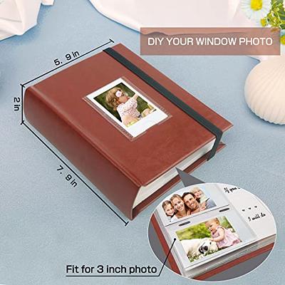 Photo Album for Fujifilm Instax Mini Camera, 180 Pockets Instax Mini Album  with Memo Areas, 2X3 Photo Album for Polaroid 2x3 mini Camera, Fujifilm