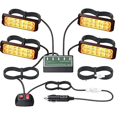 EYPINS LED Amber Strobe Lights,4 Pcs Car Strobe Flashing Light Vehicle  Emergency Light,8 Flashing Mode Switch Control Warning Strobe Light for  Trucks, Lorrys, Tractors etc - Yahoo Shopping