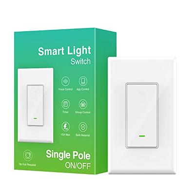 ELEGRP Smart Dimmer Light Switch DTR30, Single Pole or 3 Way, 2.4GHz Wi-Fi  Touch Dimmer Works with Alexa and Google Assistant, Needs Neutral Wire, No  Hub Required, UL and FCC Listed, Black