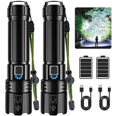 Led Brightest Flashlights High Lumens Rechargeable, 250000 Lumens Super  Bright Flashlight High Powered Flashlights, Waterproof Flash Light with  Cases for Emergency Camping (2PCS) - Yahoo Shopping