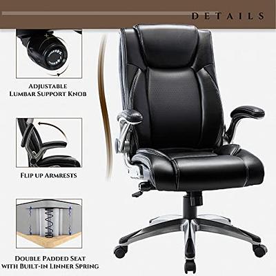 Mimoglad Office Chair, High Back Ergonomic Desk Chair with Adjustable  Lumbar Support and Headrest, Swivel Task Chair with flip-up Armrests for  Guitar