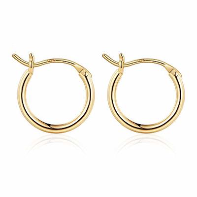 10mm Tiny gold hoops, Small Dainty hoops, Dainty earrings,Huggie earrings, Small  hoops, Mini hoops gold,Gold hoops, Minimalist earring Q-238