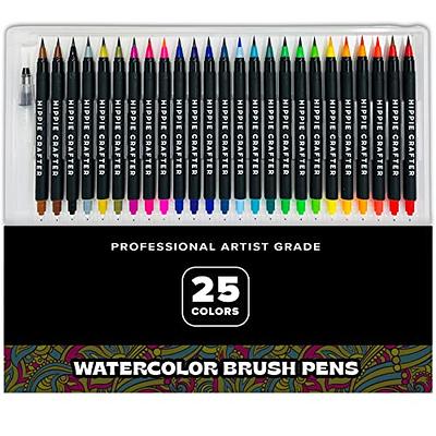 KINGART PRO Dual Twin-Tip Brush Pens, Set of 48 Unique & Vivid Colors,  Watercolor Markers with Flexible Nylon Brush Tips, Professional Watercolor  Pens for Painting, Drawing (445-48) - Yahoo Shopping