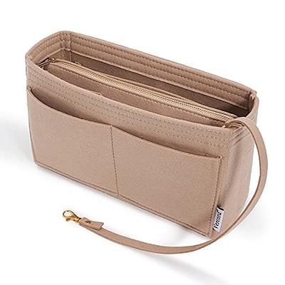 ETTP Purse Organizer Insert For Handbags, Tote Bag Organizer Insert,  Compatible with Marc Jacobs Tote and Onthego (Large, Beige)