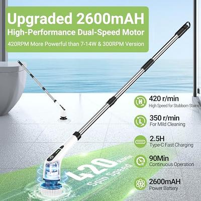 Electric Spin Scrubber Shower Scrubber with Long Handle for Cleaning  Bathroom 9 Replaceable Cleaning Brush Heads Power Scrubber 3 Speed Modes  Retractable Shower Brush for Bathtub Tile Floor - Yahoo Shopping
