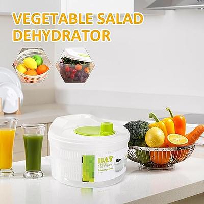 Large Salad Spinner with Washer, Manual Lettuce Spinner Pump Fruit Dryer  Spinner for Vegetable and Fruit with Bowl and Colander Multi-Use Vegetable  Spinner for Home Kitchen Washing & Drying (6 Qt)