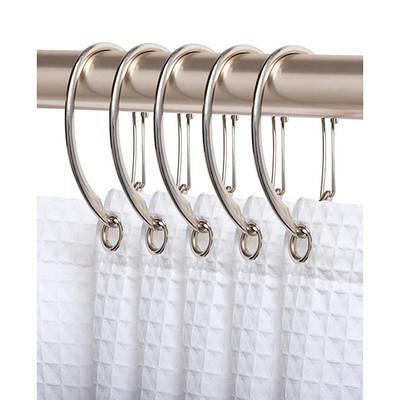 Shower Rings, Rustproof Zinc Shower Curtain Hooks Rings, S Shaped Hooks for  Shower Curtains, Set of 12, Gold - Yahoo Shopping