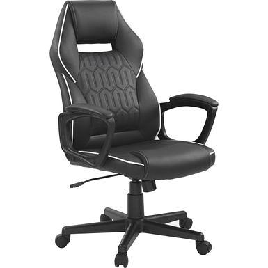 Insignia - Ergonomic Mesh Office Chair with Adjustable Arms - Black