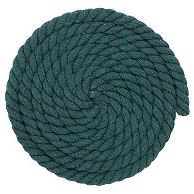 PARACORD PLANET Solid Braid Poly Cotton Rope (100 Feet, 1/4 Inch, Black)