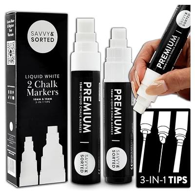 Mr. Pen- White Chalk Markers, 4 Pack, Dual Tip, 8 Labels, White Liquid Chalk  Marker, For Non-Porous Surfaces, Chalk Markers, White Dry Erase Markers, -  Imported Products from USA - iBhejo