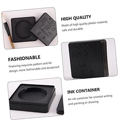 She Yan Inkstone,chinese Calligraphy Inkstone,natural Stone Calligraphy Ink  Stone With Cover. 