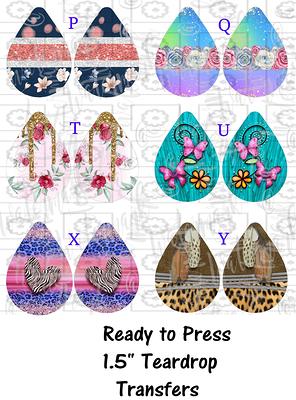 Flowers earrings sublimation, earrings sublimation design,Hy