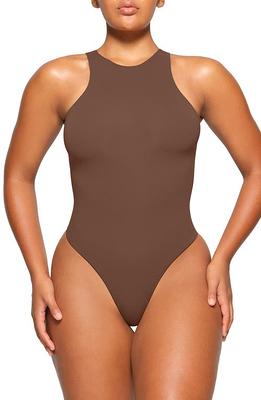 SKIMS Fits Everybody High Neck Bodysuit in Jasper at Nordstrom, Size  Xx-Small - Yahoo Shopping