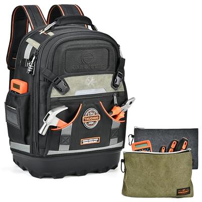 Husky 18 in. 41 Pocket Heavy Duty Large Mouth Tool Bag with Tool Wall  67127-02 - The Home Depot