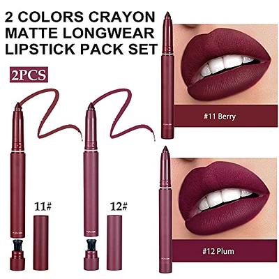  2 Pcs Lip Liner and Lipstick Set,Pigmented Velvet