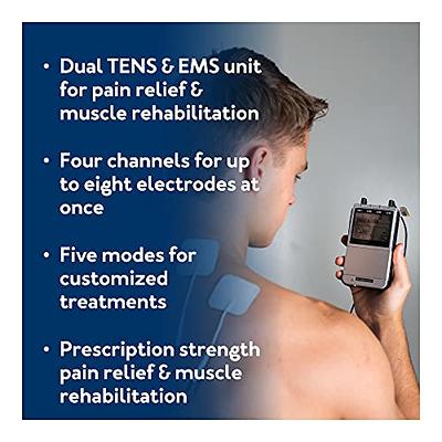 Roscoe Medical Tens Unit and EMS Muscle Stimulator - OTC Tens Machine for Back Pain Relief, Lower Back Pain Relief, Neck Pain, or Sciatica Pain