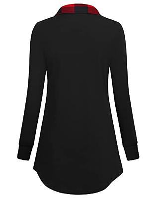 T Shirts for Women Casual Tops Winter Fall Long Sleeve Lapel