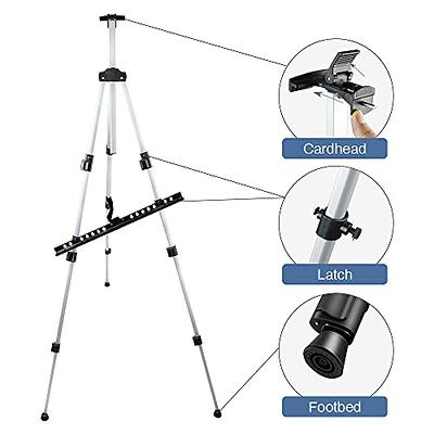 Artist Easel Stand RRFTOK Aluminum Metal Tripod Adjustable Easel for Painting Canvases Height from 17 to 66 Inchcarry Bag for Table-Top/Floor Drawing