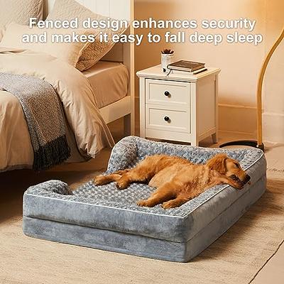 WNPETHOME Dog Beds for Medium Large Dogs, Orthopedic Sofa Mat Pillow with  Removable Waterproof Cover, Egg-Foam Crate Bed