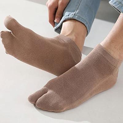 Men Tabi Socks Flip Flop and Toe Socks No Show Low Cut 10 Pack Set