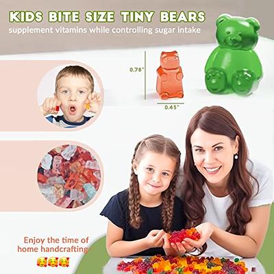 Gummy Molds Bear Candy Silicone - Mini Size Chocolate Gummy Molds with 2  Droppers Nonstick Food Grade Silicone Pack of 4