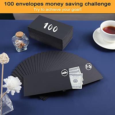 100 Pack Black Money Envelopes for Cash - 100 GSM Kraft Paper